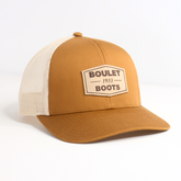 Casquette Suede avec Logo en Cuir - Tan